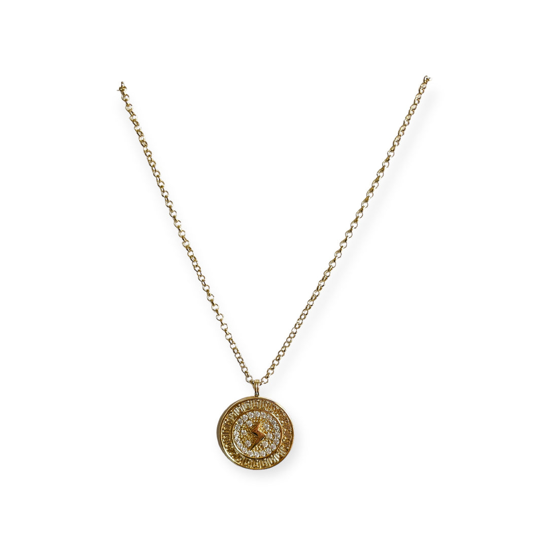 Bolt Medallion Necklace