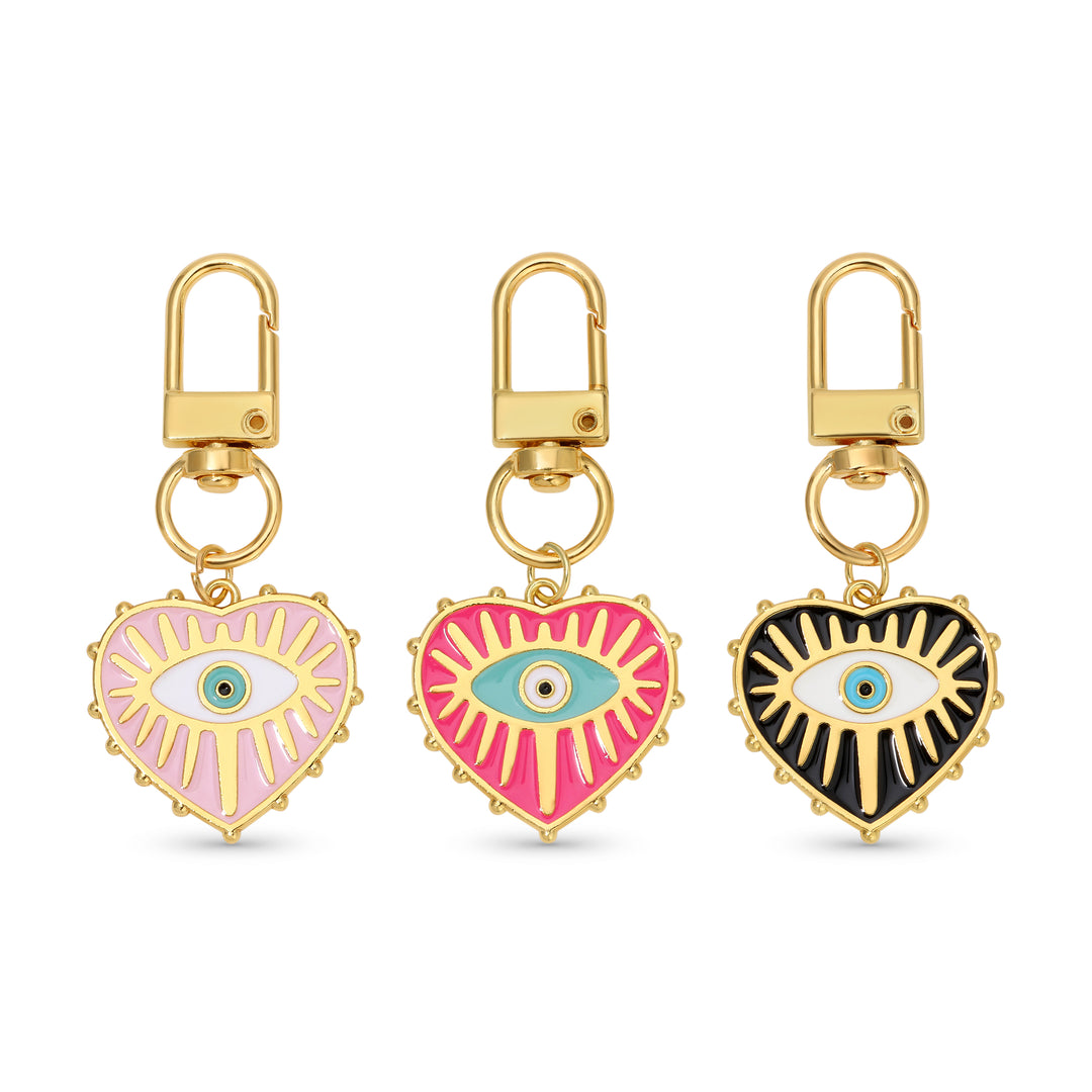 Evil Eye Heart Charm