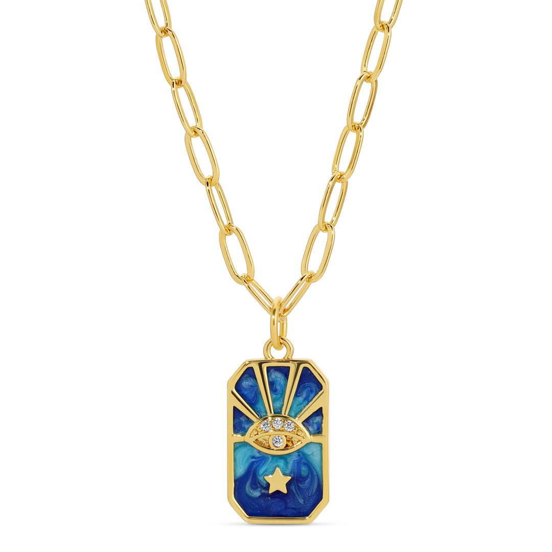 Blue Solar Ray Necklace