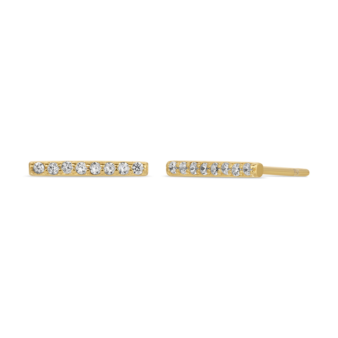 CZ Bar Stud Earring