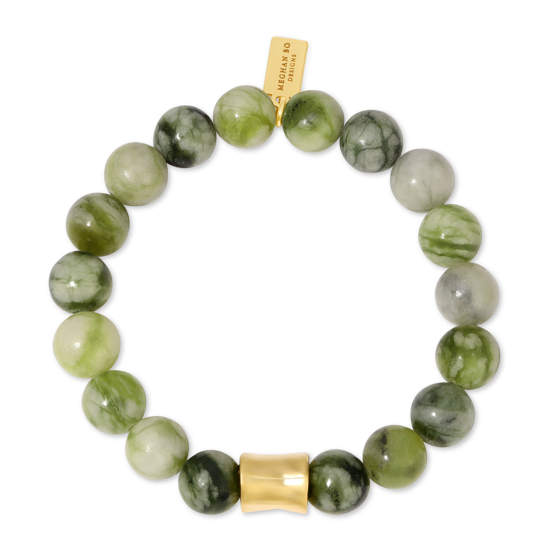 Green Jade Beaded Bracelet
