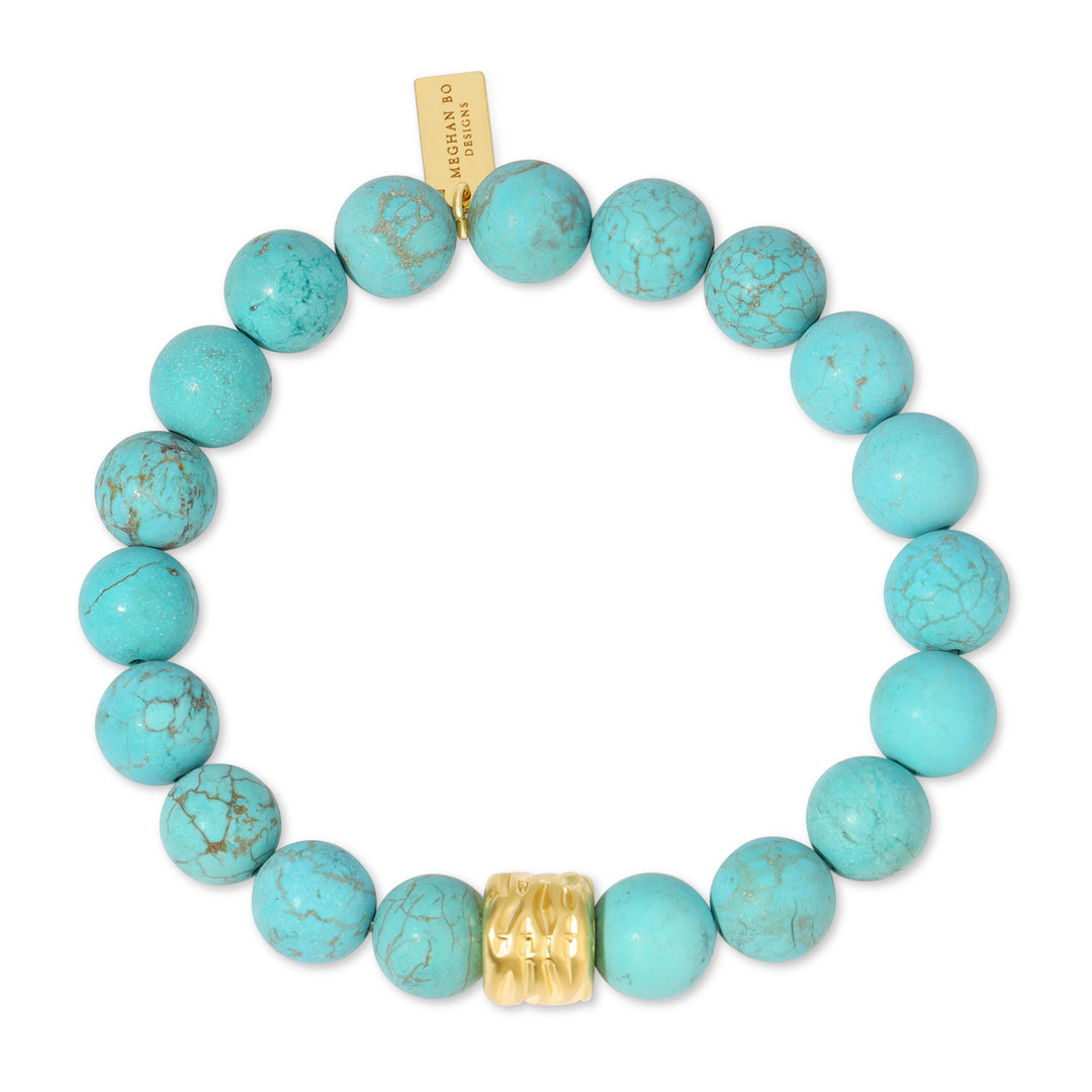 Matte Turquoise Beaded Bracelet