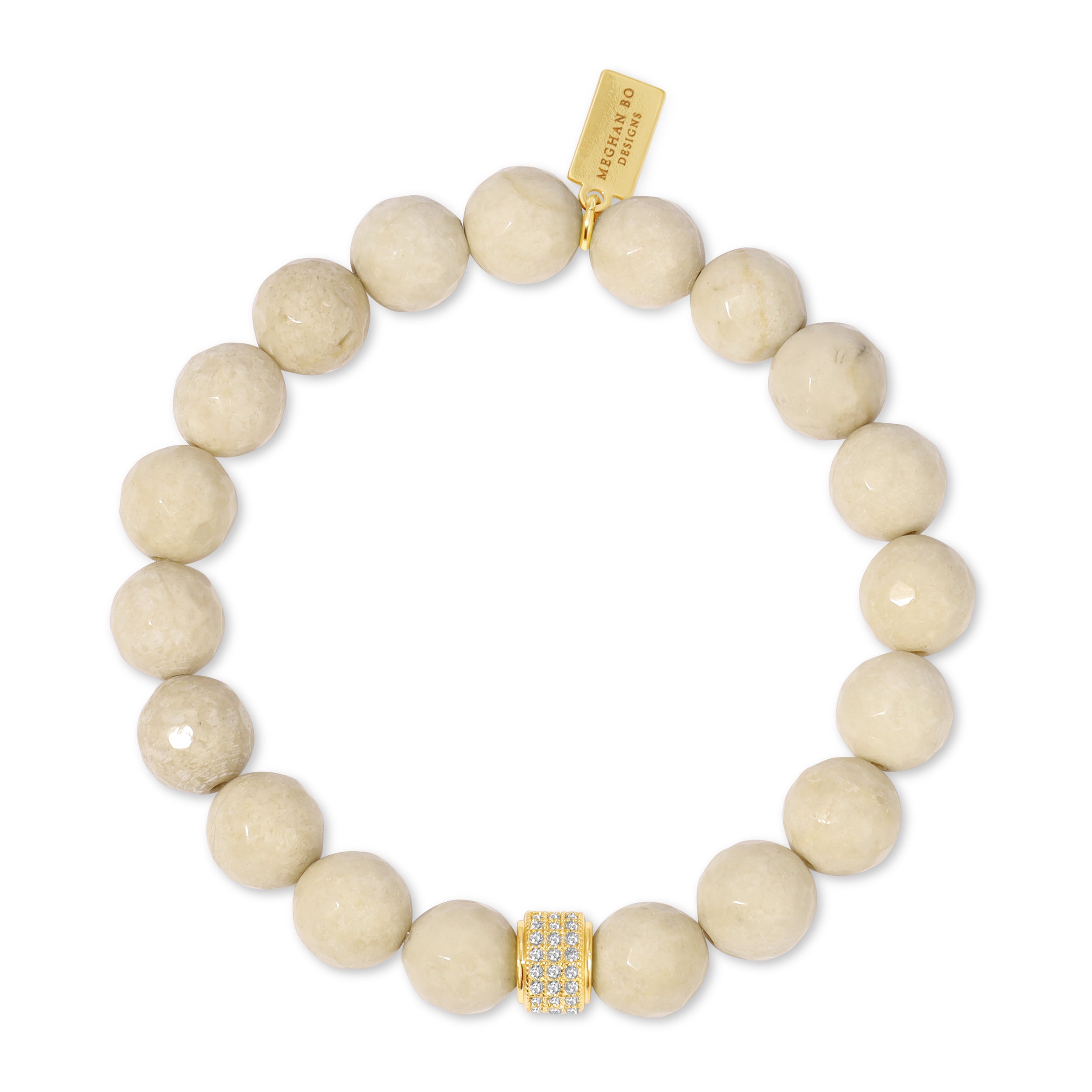 Natural Fossil Stone Beaded Stretch Bracelet – Meghan Bo Designs