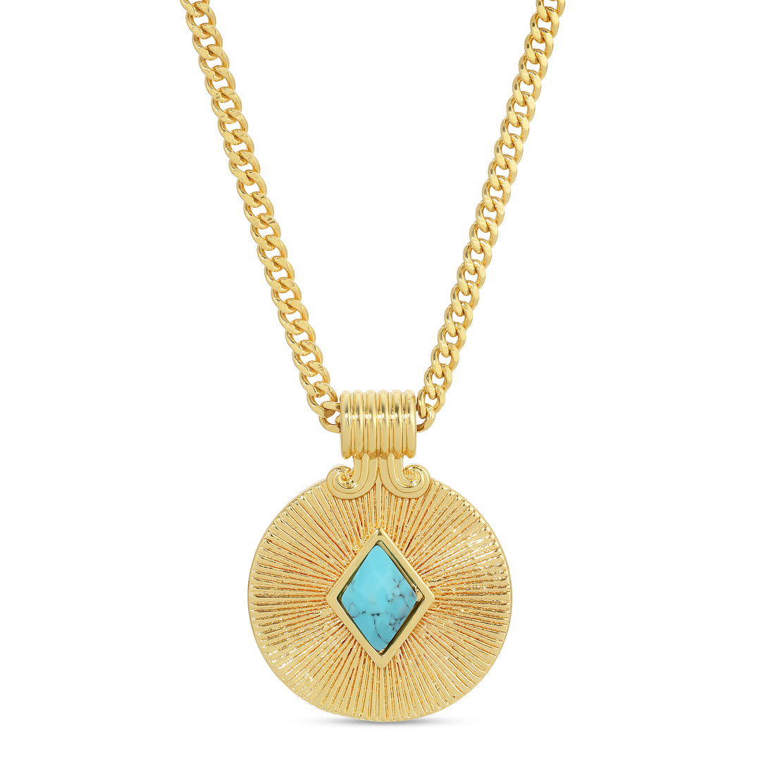 Turquoise Medallion Necklace