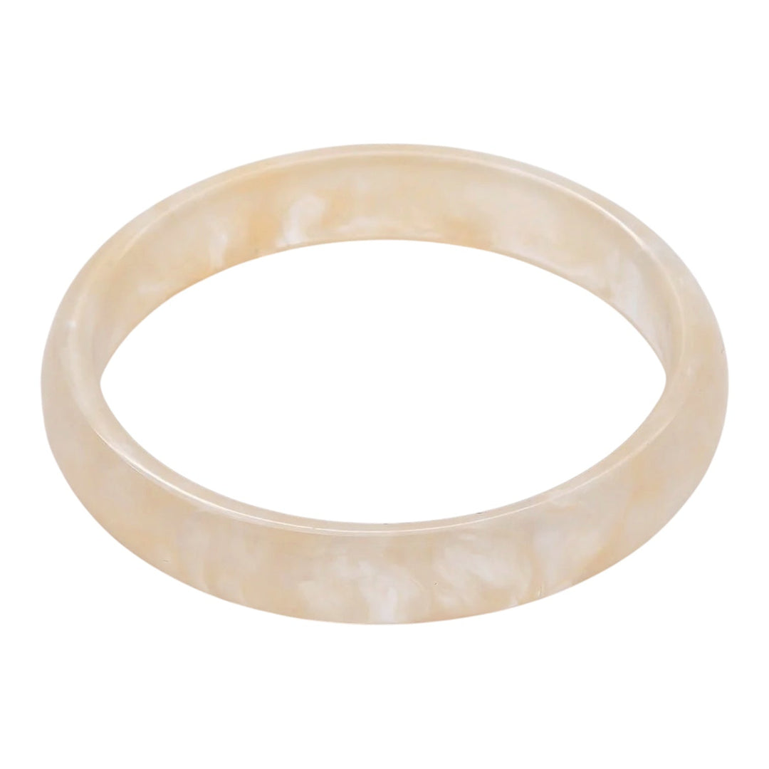 Cream Acrylic Bangle Bracelet