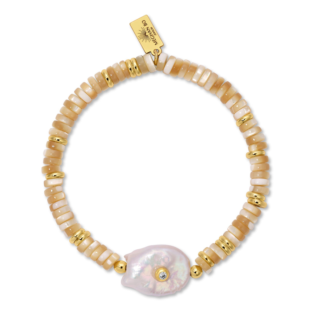 Mother of Pearl and Baroque Pearl Bracelet