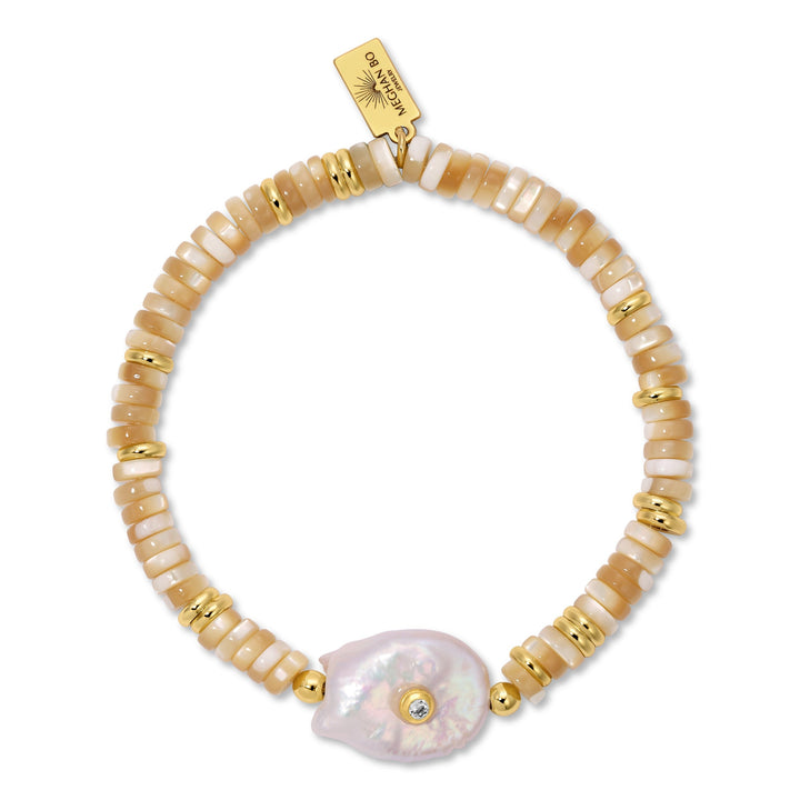 Mother of Pearl and Baroque Pearl Bracelet