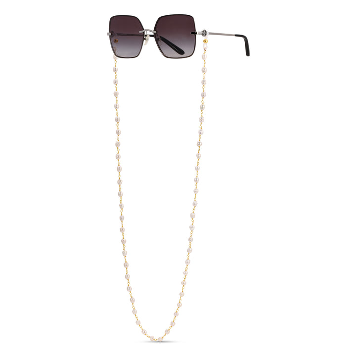 White Pearl Eye Glass Chain