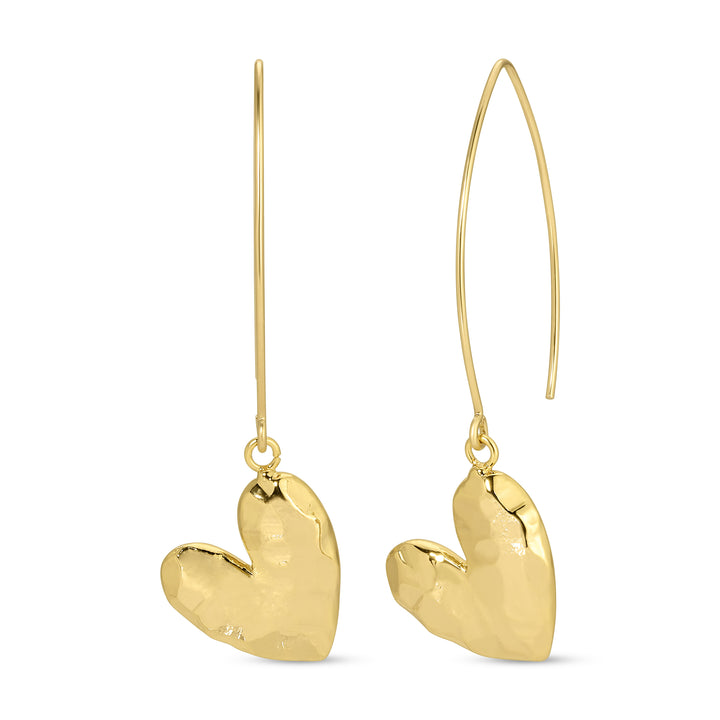 Hammered Heart Earrings