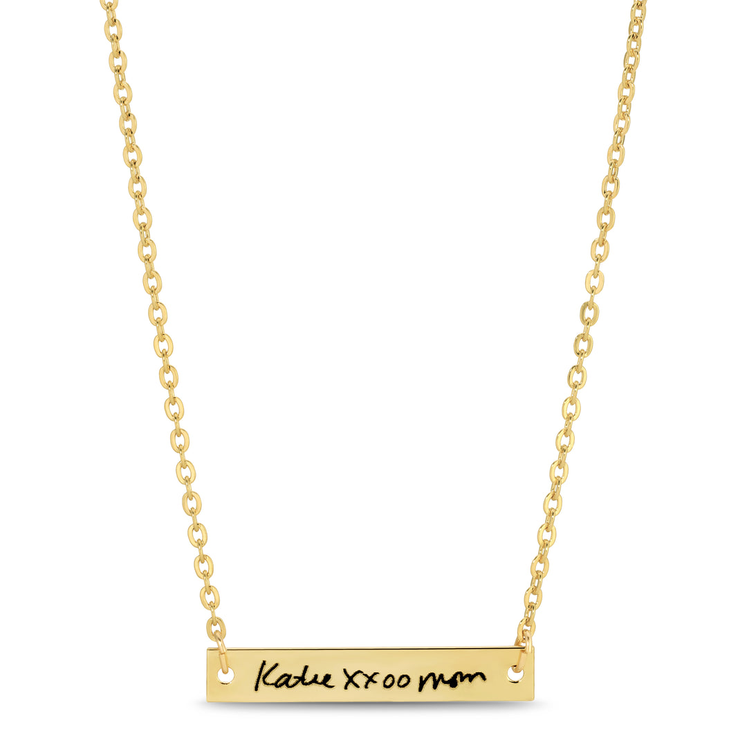 Handwriting Bar Necklace