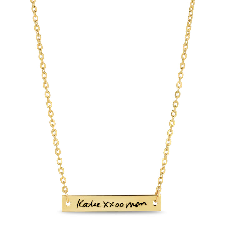 Handwriting Bar Necklace
