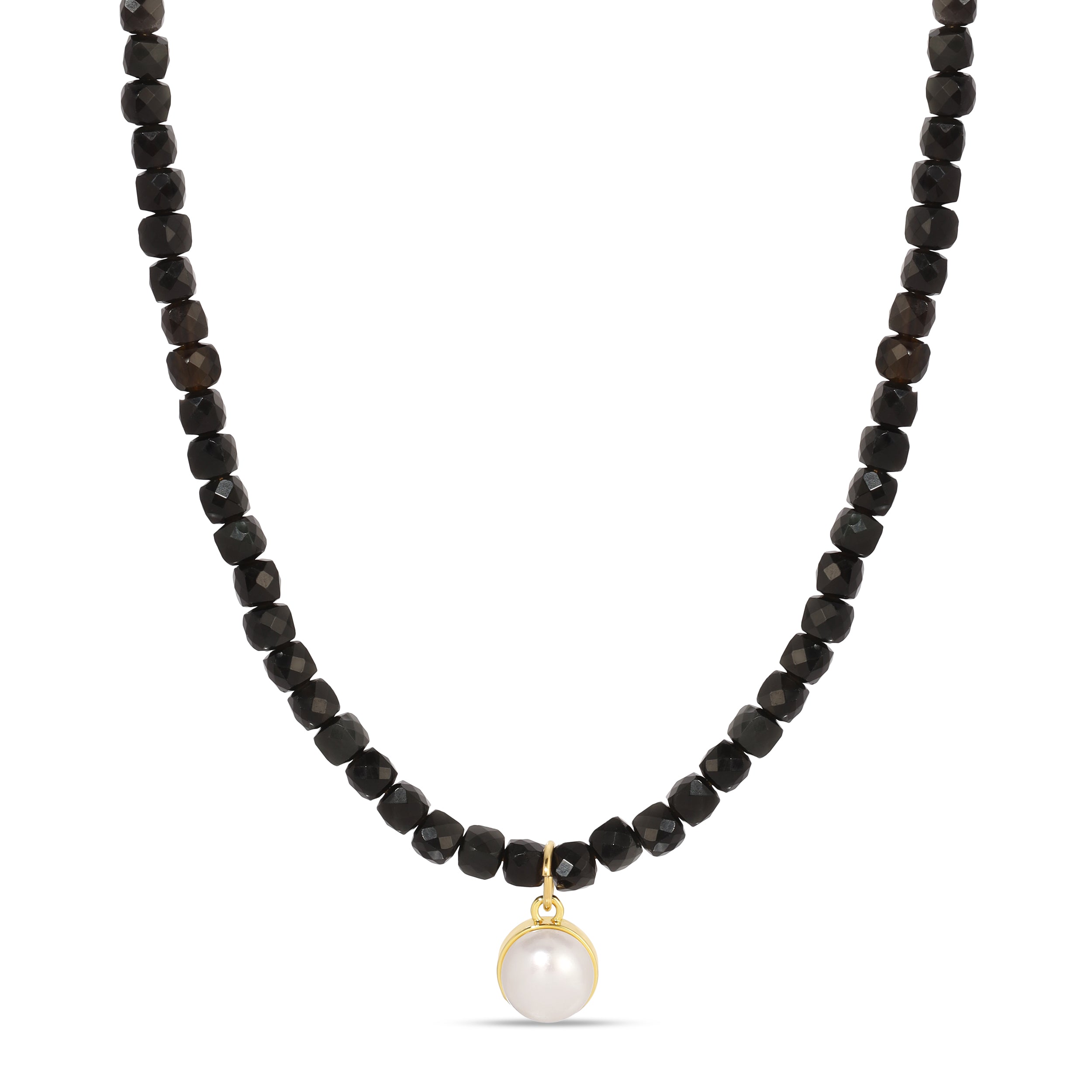 Blingy Jaguar face necklace w/ obsidian beads | Face necklace, Necklace, Beaded  necklace