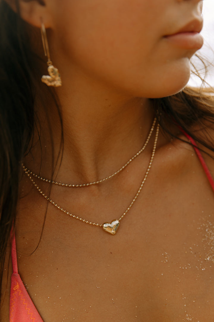 Puffed Heart Necklace