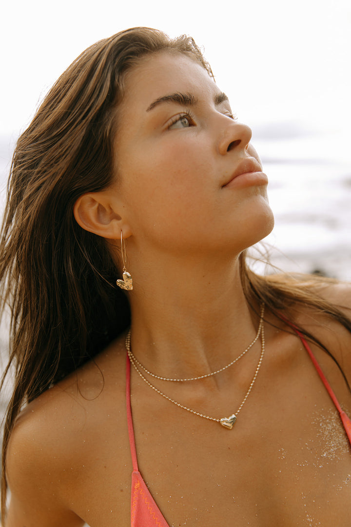 Hammered Heart Earrings