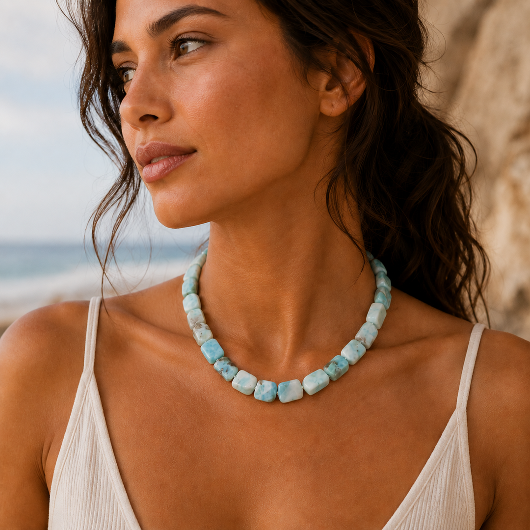 Larimar Nugget Necklace