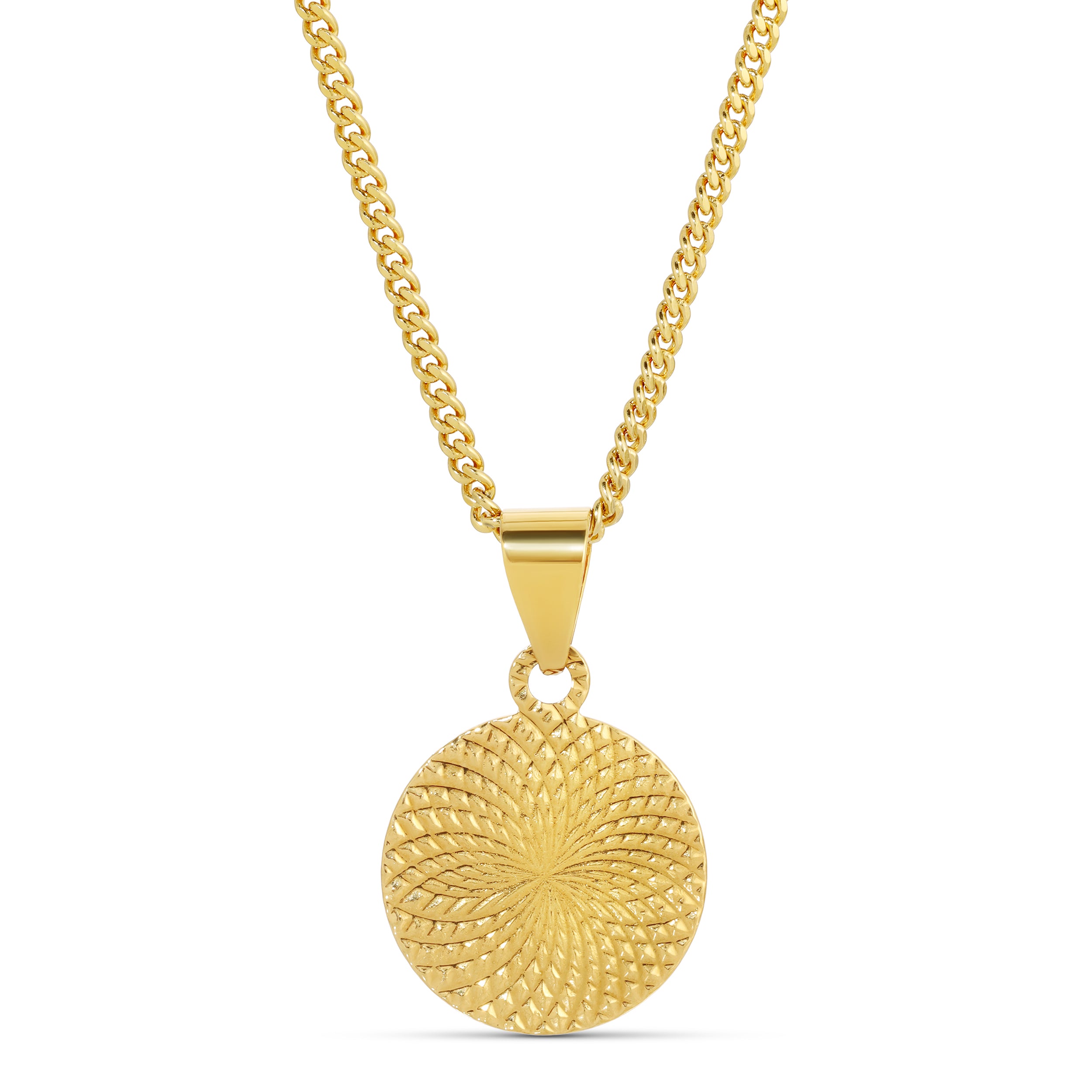 Sunburst coin necklace on sale