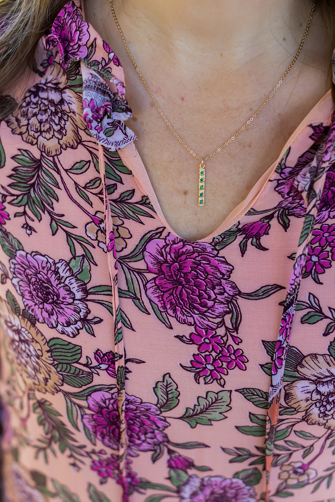 Five Points Emerald Necklace