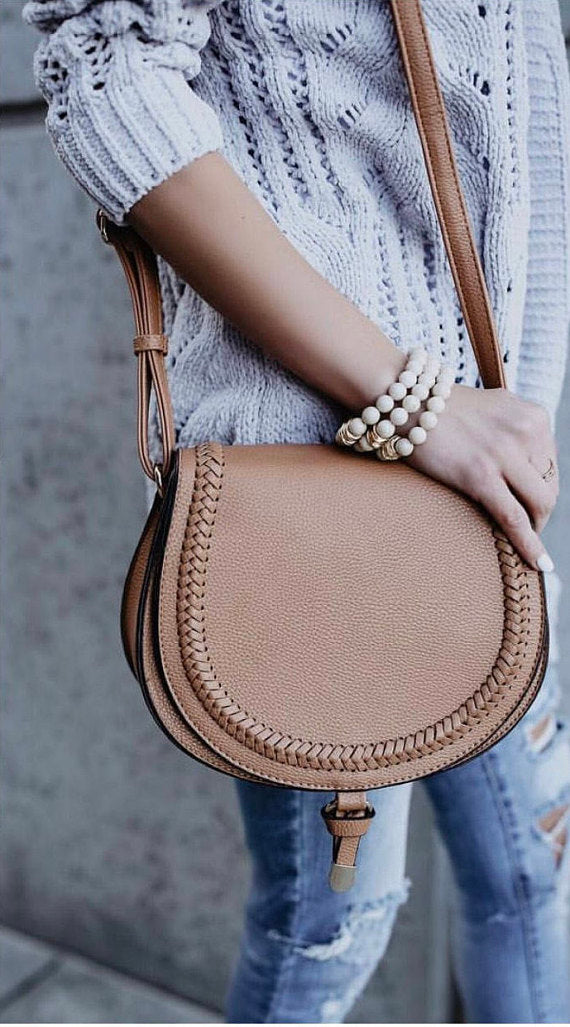 Ivory Beaded Stretch Bracelet – Meghan Bo Designs - Main Image