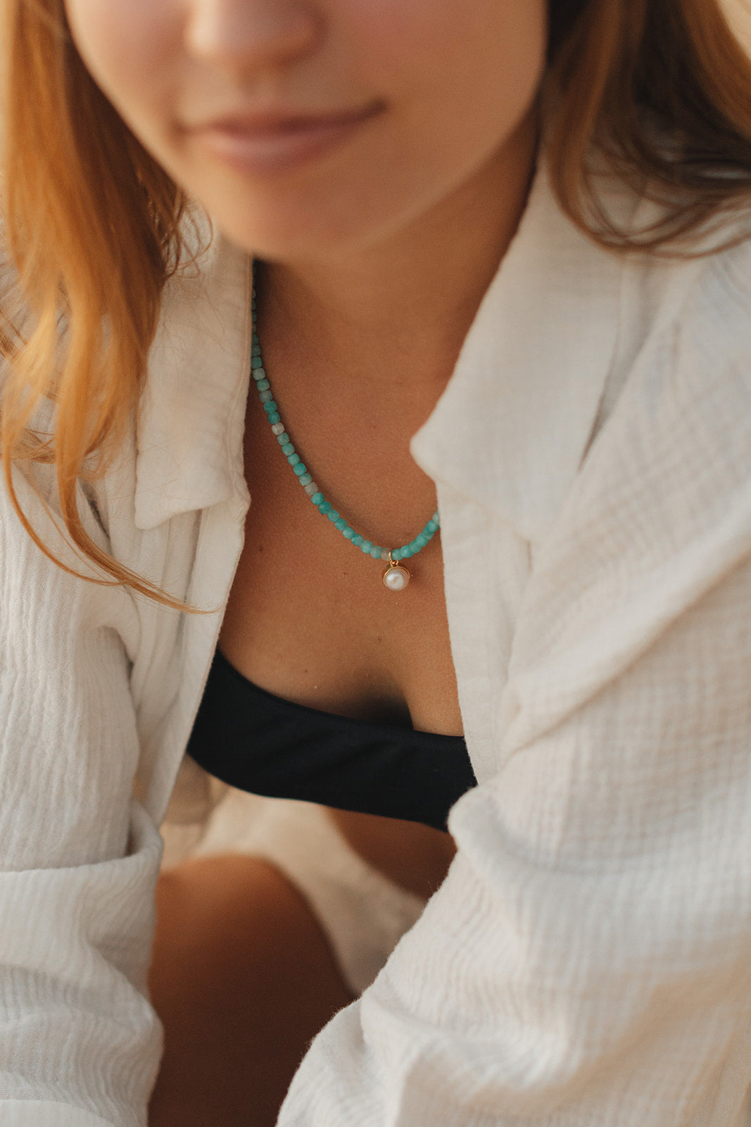 Candace Necklace in Amazonite
