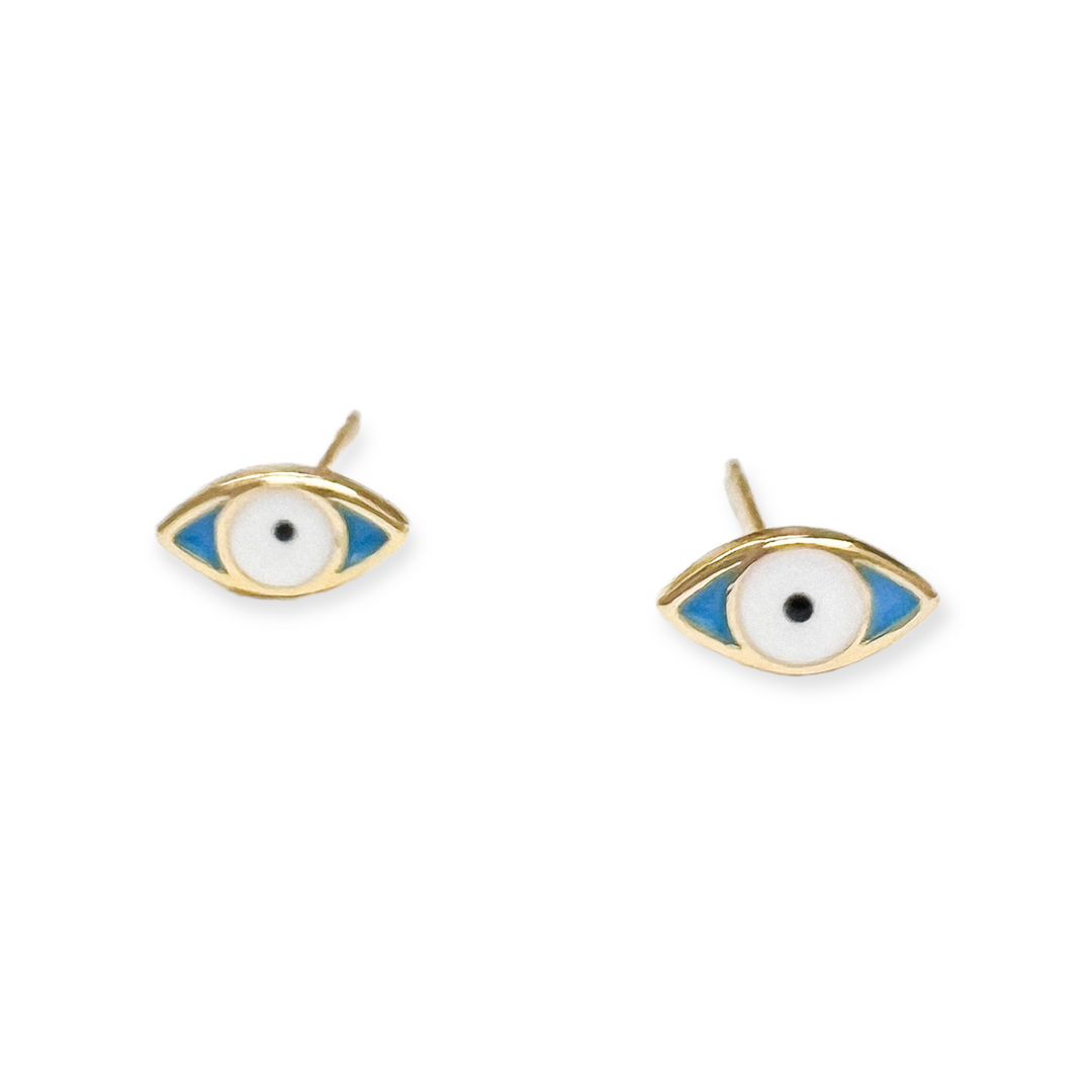 Blue Evil Eye Earrings
